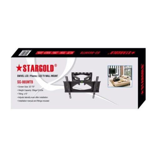 Stargold 32-70 Inches TV Wall Mount Bracket Tilt Ultra Slim Fixed TV Mount For LED LCD OLED Plasma 55kg Weight Capacity With 1 Year Warranty - Image 2