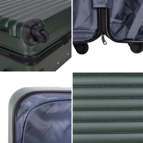 VIPTOUR Hard Side 3 Piece Suitcase Luggage Set Of 20/24/28 Inches, VT-A392 Green - Image 7