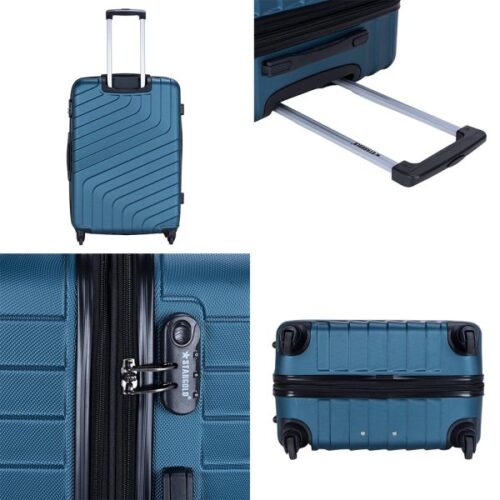 STARGOLD 4 Piece ABS Hard Side Spinner Trolley Luggage Set With TSA Lock 20/24/28/32 Inch, SG-T95D Indigo Blue - Image 6