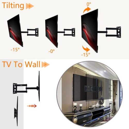 Stargold Full Motion TV Wall Mount, Swivel And Tilt TV Wall Mount For 26-52 Inch TVs & Monitors TV Bracket Holds Up To 35kg - Image 4