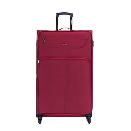 VIPTOUR 4 Piece Fabric Jacquard Trolley Luggage Set With TSA Lock 20/24/28/32 Inch, VT-A382 Red - Image 2