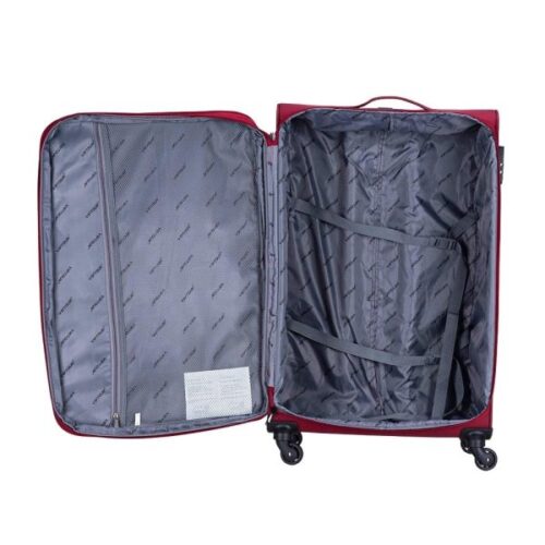 VIPTOUR 4 Piece Fabric Jacquard Trolley Luggage Set With TSA Lock 20/24/28/32 Inch, VT-A382 Red - Image 5