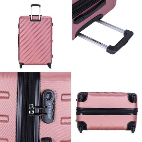 STARGOLD Abs Trolley Luggage, 24 Inch, SG-T88D Rose Pink - Image 5