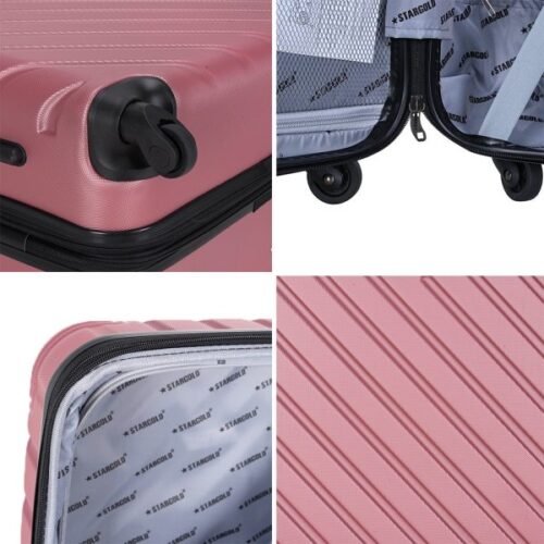 STARGOLD Abs Trolley Luggage, 24 Inch, SG-T88D Rose Pink - Image 7