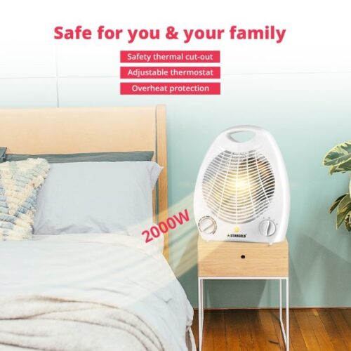 STARGOLD 2000W Portable Electric Fan Room Heater With 2 Temperatures - Image 7