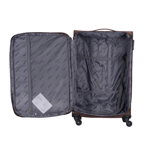 VIPTOUR Luggage Bag 3 PCS Fabric Suitcase Set With Rotating Wheels And Number Lock Travel Luggage, VT-A399 Brown - Image 4