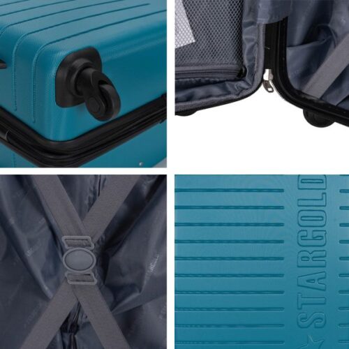 STARGOLD ABS Hardside Travel Suitcase Set Of 4 PCS 360? Rotating Wheels And Number Lock System Luggage, SG-T94D - Image 8