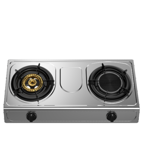 STARHOME Low Gas Consumption Automatic Ignition Stainless Steel 2-Burner Gas Stove, SH-1151 - Image 3