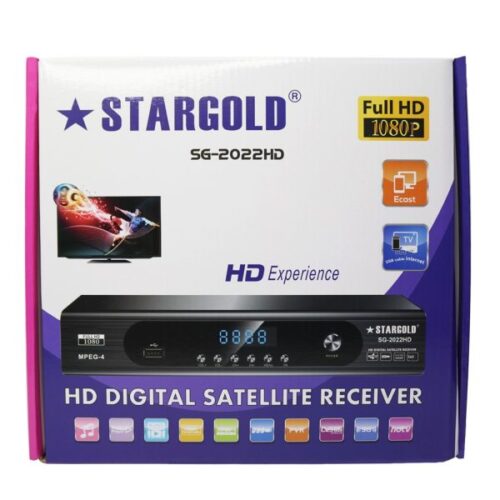 STARGOLD Satellite Receiver 4K Full HD USB 2.0 Multi-Language Supported With 5000 Channels TV And Radio Programmable, SG-2022 HD - Image 3