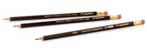 DOLPHIN 12 Pieces Premium quality High break resistance HB Graphite Pencil for writing, drawing and sketching - Brown Body - HB 42001-E12CB - Image 2