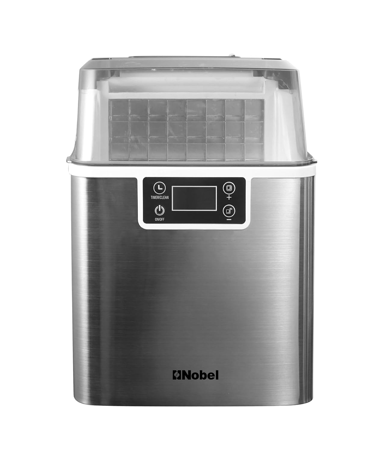 71mqebhCf-L_SL1500_1600xjpg Nobel Ice Maker, 20/25Kgs 40?C Ice Capacity Daily, 3.2L Water Tank Storage, Water Shortage Indicator, Infrared Sensor, LED Display, R290 Refrigerant NIM27 Grey - Image 1