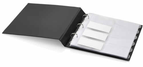 Business Card Holder 480 cards capacity High class leather Black- CH480