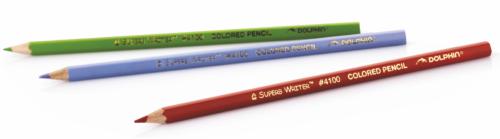 Dolphin Traditional hexagonal shape Brilliant colors High break resistance 24 Colored Pencils - 4100 -24CB - Image 2