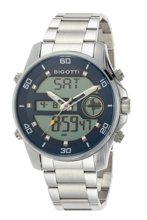 BIGOTTI MENS ANALOG-DIGITAL STAINLESS STEEL STRAP WATCH - BG.1.10068-5 - Image 5