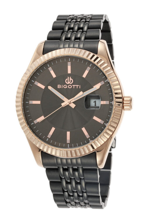 BIGOTTI MENS TIME AND DATE STAINLESS STEEL STRAP WATCH - BG.1.10078-3 - Image 3