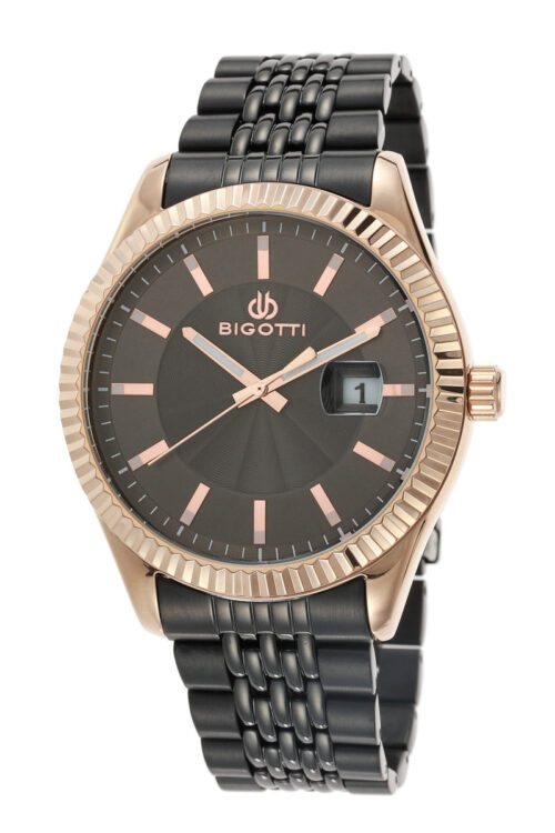 BIGOTTI MENS TIME AND DATE STAINLESS STEEL STRAP WATCH - BG.1.10078-3 - Image 5