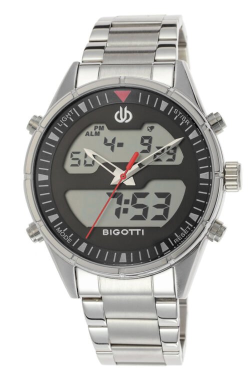 BIGOTTI MENS ANALOG-DIGITAL STAINLESS STEEL STRAP WATCH - BG.1.10099-1 - Image 5