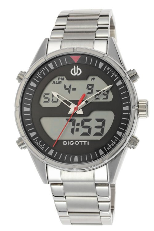 BIGOTTI MENS ANALOG-DIGITAL STAINLESS STEEL STRAP WATCH - BG.1.10099-1 - Image 6