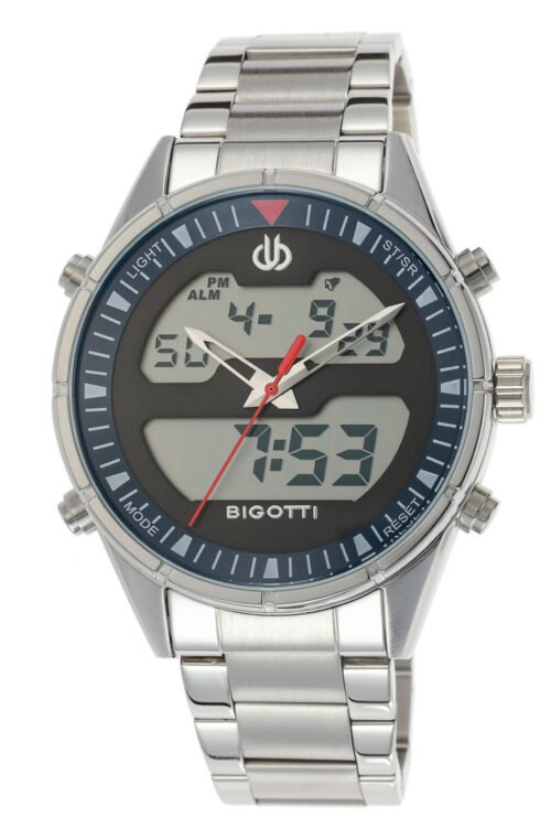 BIGOTTI MENS ANALOG-DIGITAL STAINLESS STEEL STRAP WATCH - BG.1.10099-2 - Image 7