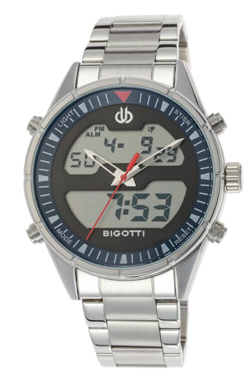 BIGOTTI MENS ANALOG-DIGITAL STAINLESS STEEL STRAP WATCH - BG.1.10099-2 - Image 3