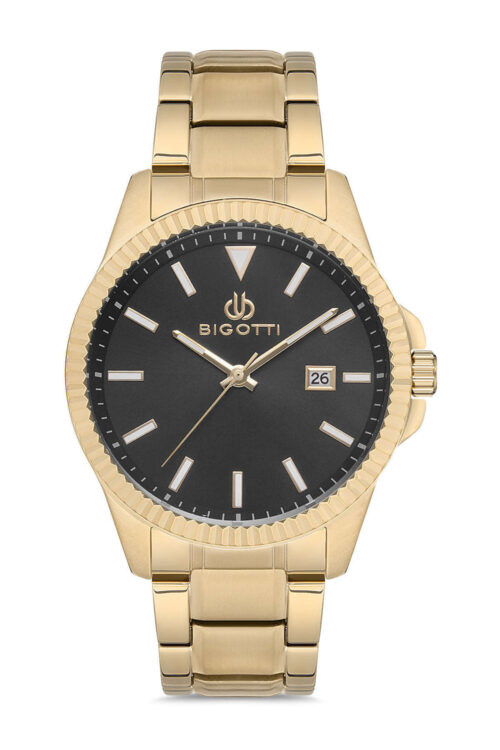 BIGOTTI MENS TIME AND DATE STAINLESS STEEL STRAP WATCH - BG.1.10121-4 - Image 7