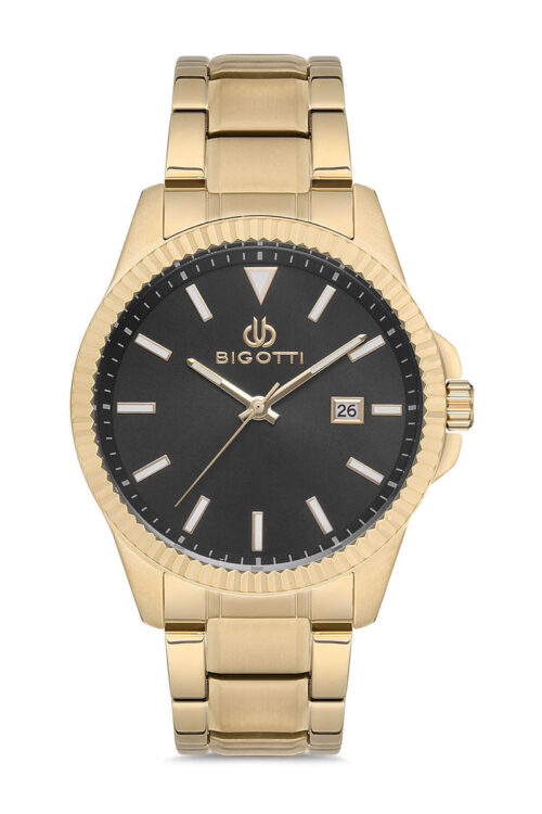 BIGOTTI MENS TIME AND DATE STAINLESS STEEL STRAP WATCH - BG.1.10121-4 - Image 5