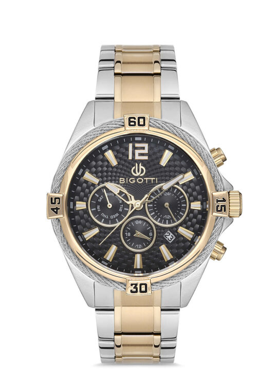 BIGOTTI MENS MULTIFUNCTION STAINLESS STEEL STRAP WATCH - BG.1.10127-5 - Image 6