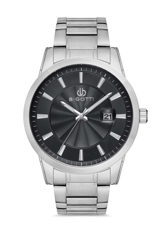 BIGOTTI MENS TIME AND DATE STAINLESS STEEL STRAP WATCH - BG.1.10181-1 - Image 7