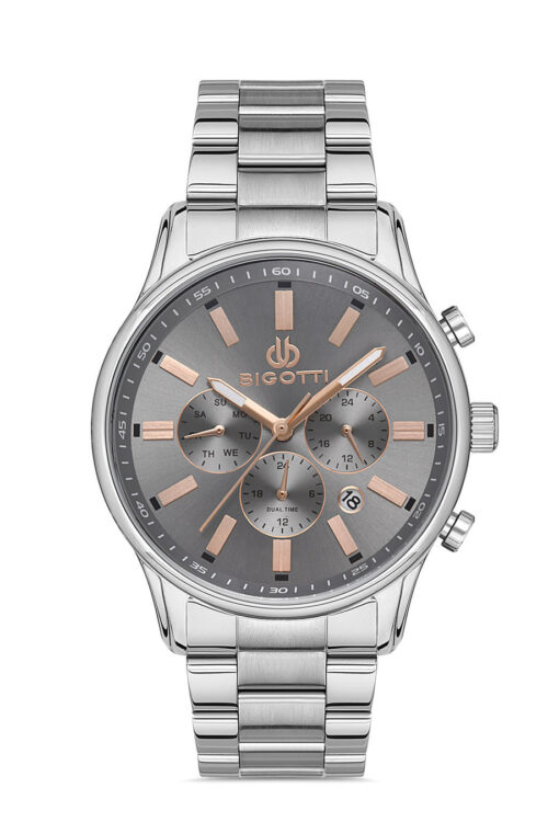 BIGOTTI MILANO MENS STAINLESS STEEL STRAP WATCH - BG.1.10374-1 - Image 6