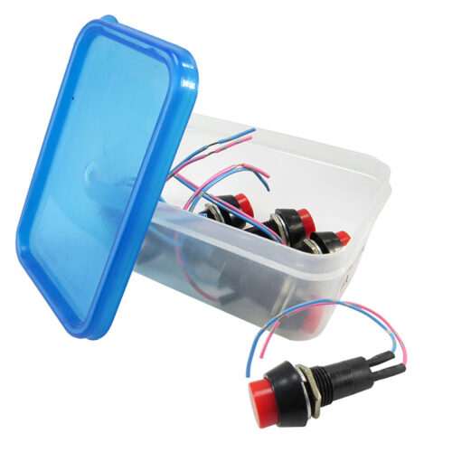 5 Pcs Generic 12V Momentary Horn Push Button Switch For Motorcycle Car Boat