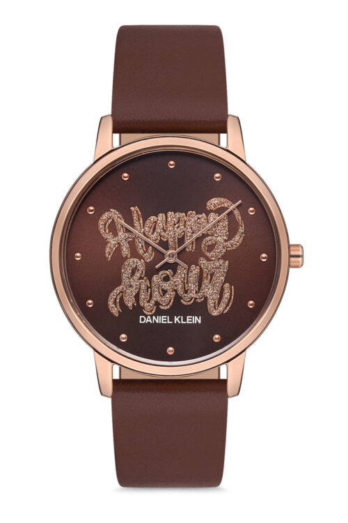 DANIEL KLEIN TRENDY WOMENS LEATHER STRAP WATCH - DK.1.12631-4 - Image 7