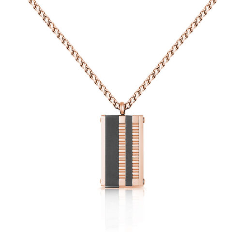 DANIEL KLEIN MEN ROSE GOLD/BLACK NECKLACE - DKJ.4.4010-4 - Image 5