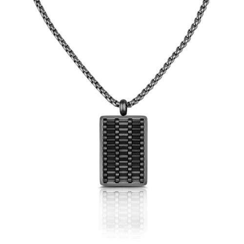 DANIEL KLEIN MEN BLACK NECKLACE - DKJ.4.4011-4 - Image 6