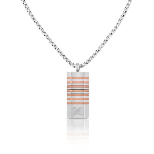 DANIEL KLEIN MEN ROSE GOLD/STEEL NECKLACE - DKJ.4.4013-3 - Image 7