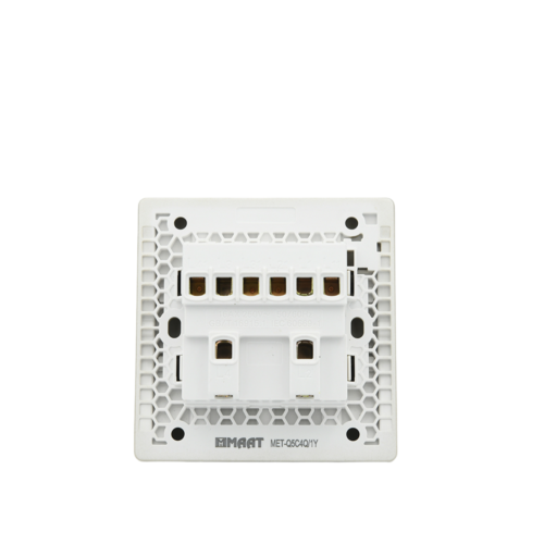 4 Gang 1 Way Switch with Fluorescent Indicator Wall Switch - Image 2