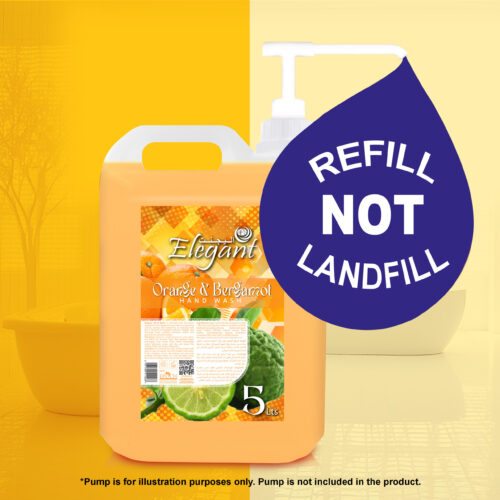 Elegant 5 Liter Orange & Bergamot Hand Wash Refill - Image 2