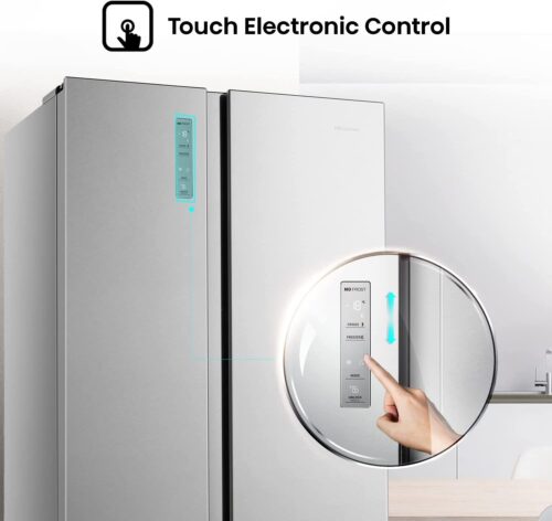 Hisense 670 Liter Refrigerator Side By Side A+ Energy Efficiency Silver Model RS670N4ASU -1 Years Full & 5 Years Compressor Warranty. - Image 5