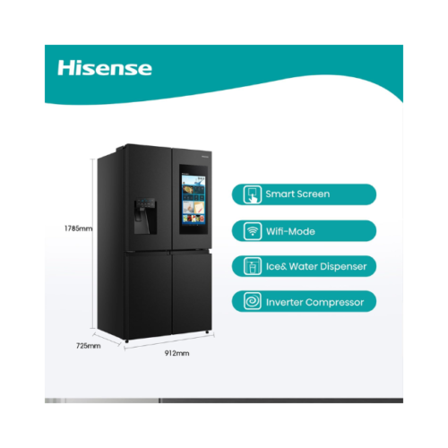 HisenseSmartRefrigeratorRQ759N4IBU1BlackColorWithTouchScreenWaterDispenserIceMaker1YearsFull5YearsCompressorWarranty-seven-wonder-226png - Tradedubai.ae Wholesale B2B Market - Tradedubai.ae Wholesale B2B Market