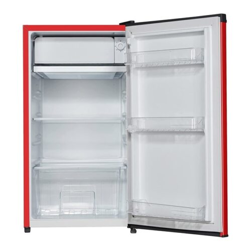 Hoover 118 Liters Single Door Refrigerator, Compact Small Size Free Standing Fridge, Best for Mini Bar, Home, Office, Bedroom, Kids Room, Red Color, HSD-K118-R