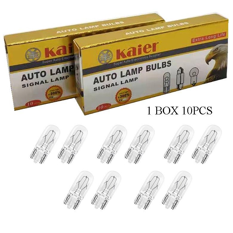 Kaier-T10-Bulb-Lightjpg KAIER T10 12V 5W Wedge Light Bulb - 10 pcs - Image 1