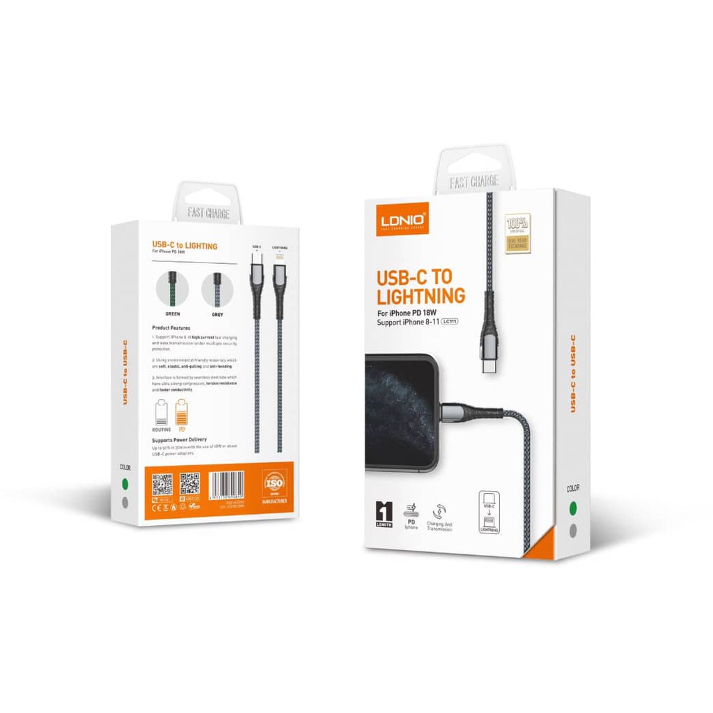 LDNIO-IPHONE-TYPE-C-TO-LIGHTNING-PD-USB-CABLE-OUTPUT-18W-LC111jpg LDNIO IPHONE TYPE C TO LIGHTNING PD USB CABLE OUTPUT 18W - LC111 - Image 1