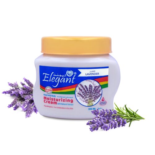 Elegant Lavender Moisturizing Cream Vitamins & Natural Extracts restore moisture on the skin