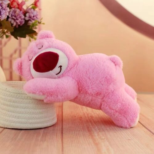 Lying Strawberry Bear Doll 25cm MOQ:1 B0X