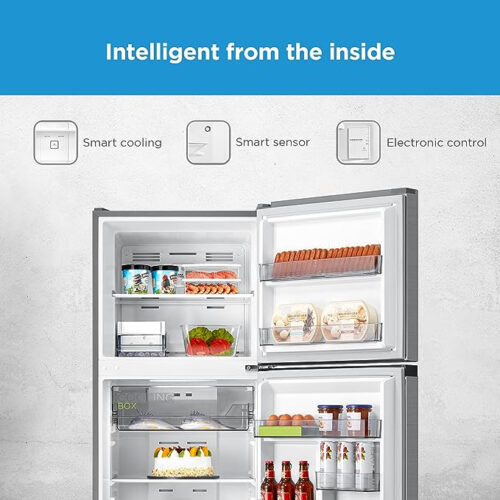 Midea489LGrossTopMountDoubleDoorRefrigeratorMDRT489MTE462DoorsFrostFreeFridgeFreezerWithSmartSensorHumidityControlActive-CFreshMulti-AirFlowElectronicControlSilver-seven-wonder-836jpg - Tradedubai.ae Wholesale B2B Market - Tradedubai.ae Wholesale B2B Market