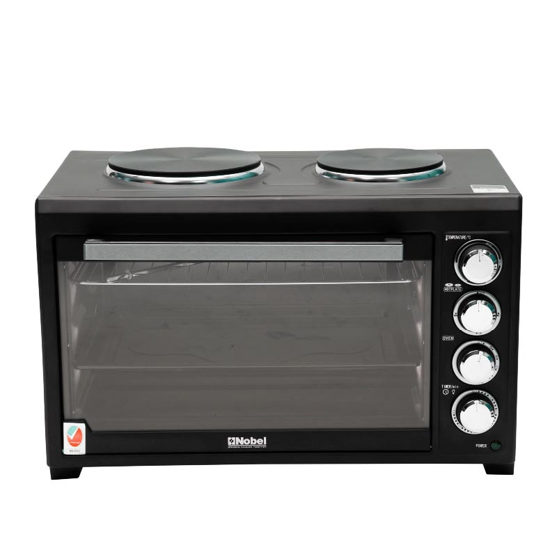 NEO50HP-1_1600xjpg NOBEL Electric Oven Black Convection Fan 2 Hot Plate Rotisserie NEO50HP - Image 1