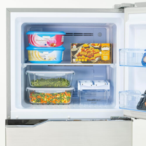 Panasonic 308L Net Capacity Top Mount Refrigerator,Shiny Silver look, NR-TG353BUSU - Image 4