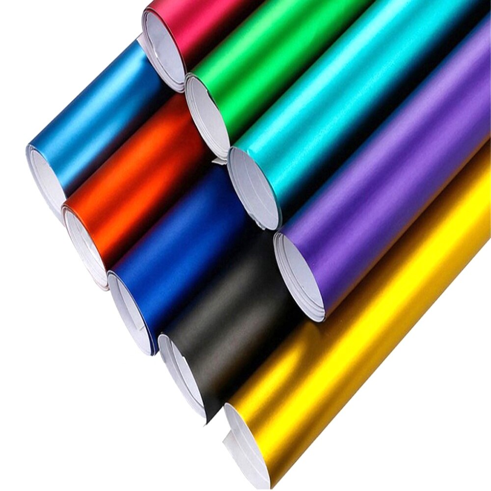 Polymeric-PVC-Matte-Ice-Chrome-Vinyl-Car-Wraps-Sticker-Color-Changing-Motorcycle-Sticker-With-Air-Bubblejpg Matt Plain Protection Roll - Image 1