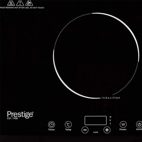 Prestige Double Induction Cooktop 3000 Watts, 8 Digital Temp Control Panel, Crystal Glass With Metal Base. 50 60 Hz PR50359, Black"Min 1 year manufacturer warranty" - Image 3