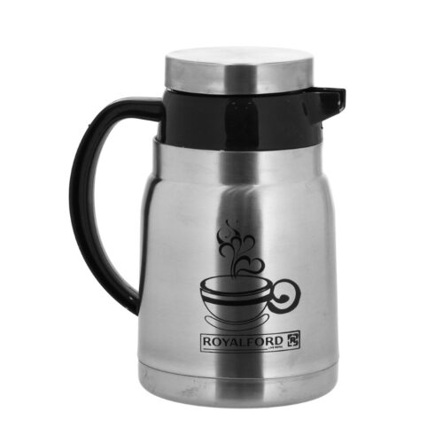 Royalford RF10004N Stainless Steel Coffee Pot – 400ML/13.5OZ | Portable Design | BPA Free & Preserves freshness & flavour | Ideal for Hot/Cold Beverages