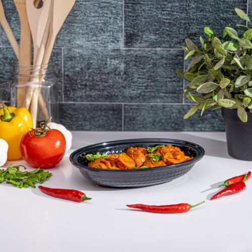 Royalford Melamineware Biza Oval Curry Bowl, 8″ Serving Bowl, RF10049 | Soup/ Curry Bowl for Serving Curry, Salad and Soup | Japanese Ramen Soup Bowl - Image 4